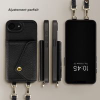 Selencia Coque de télephone Sera avec cordon et porte-cartes enveloppe Apple iPhone 17e / 16e - Noir