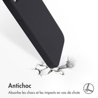 Accezz Coque Liquid Silicone avec MagSafe Apple iPhone 17e / 16e - Noir