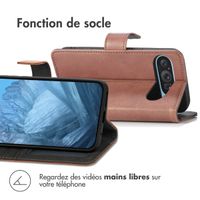 imoshion Étui de télephone portefeuille de luxe Google Pixel 9 Pro XL - Marron