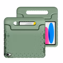 imoshion Coque kidsproof avec poignée Apple iPad 11 (2025) 11 pouces A16 / iPad 10 (2022) 10.9 pouces - Olive Green