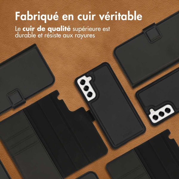 Accezz Premium Leather 2 in 1 Wallet Bookcase Samsung Galaxy S21 FE - Noir