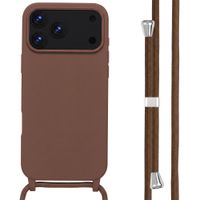 imoshion Coque en silicone avec cordon Apple iPhone 18 Pro / 17 Pro - Marron