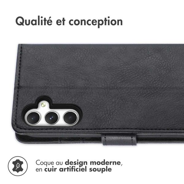 imoshion Étui de télephone portefeuille de luxe Samsung Galaxy A25 (5G) - Noir