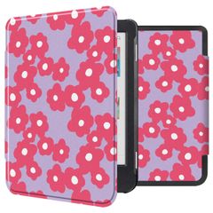 imoshion Design Slim Hard Case Sleepcover Kobo Clara Colour / BW - Dusty Rose Blossom