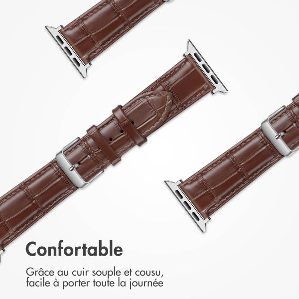 imoshion Bracelet cuir crocodile Apple Watch | 38/40/41/42 mm - Marron