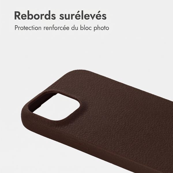imoshion Coque arrière Texture iPhone 12 / 12 Pro - Marron foncé