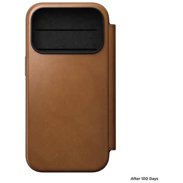 Nomad Étui de télephone portefeuille Modern Leather Folio Apple iPhone 18 Pro / 17 Pro - English Tan