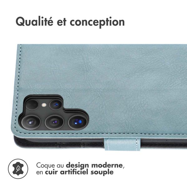imoshion Étui de télephone portefeuille de luxe Samsung Galaxy S25 Ultra - Bleu clair