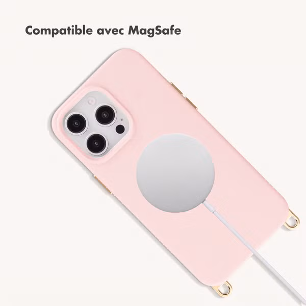 Selencia Coque arrière Rivièra avec MagSafe avec crochets amovibles Apple iPhone 13 Pro - Sorbet Pink