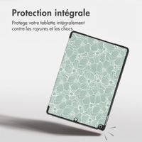 imoshion Coque tablette Design Trifold Apple iPad 9 (2021) 10.2 pouces / iPad 8 (2020) 10.2 pouces / iPad 7 (2019) 10.2 pouces - Botanica