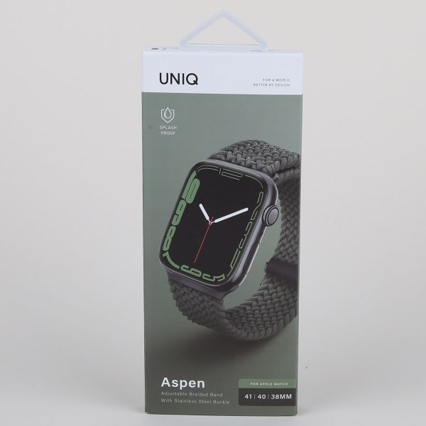 Uniq Bracelet tressé Aspen Apple Watch | 38/40/41/42 mm - Cypress Green