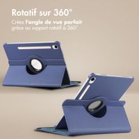 imoshion Coque tablette rotatif à 360° Samsung Galaxy Tab S9 11.0 pouces / S10 Lite / S10 FE / S9 FE 10.9 pouces - Bleu foncé