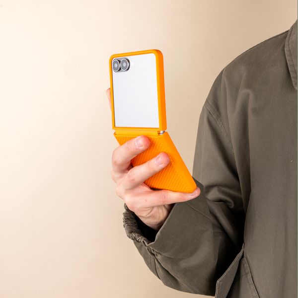 Accezz Coque arrière Grid Samsung Galaxy Z Flip 8 - Orange