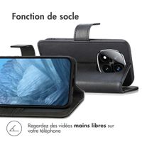 imoshion Étui de télephone portefeuille de luxe Xiaomi Redmi Note 14 Pro (4G) - Noir
