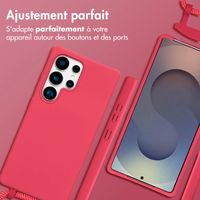 imoshion Coque arrière Color avec cordon amovible et MagSafe Samsung Galaxy S25 Ultra - Red Raspberry