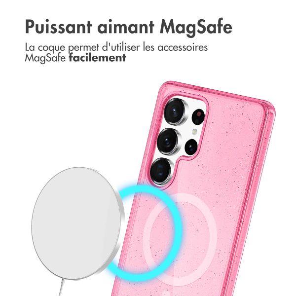 imoshion Coque Pailletée avec MagSafe Samsung Galaxy S25 Ultra - Paillettes Rose
