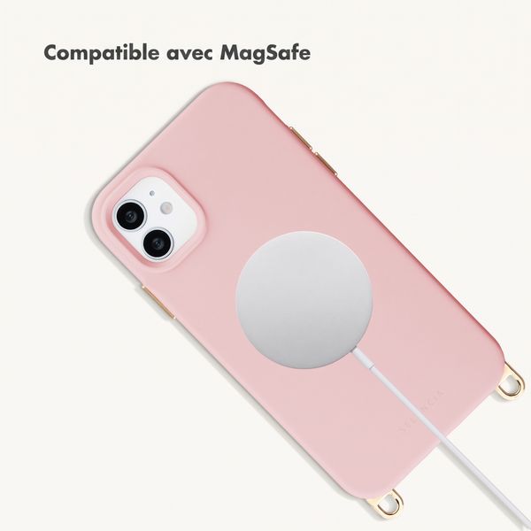 Selencia Coque arrière Rivièra avec MagSafe avec crochets amovibles Apple iPhone 11 - Sorbet Pink