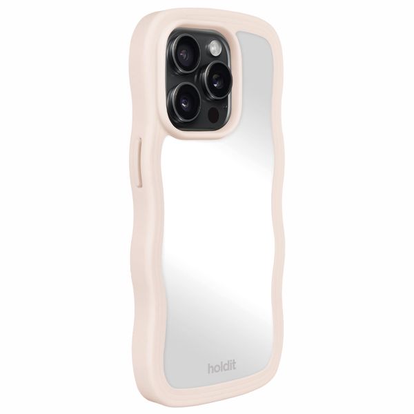 Holdit Coque Wavy Apple iPhone 15 Pro - Light Beige / Mirror