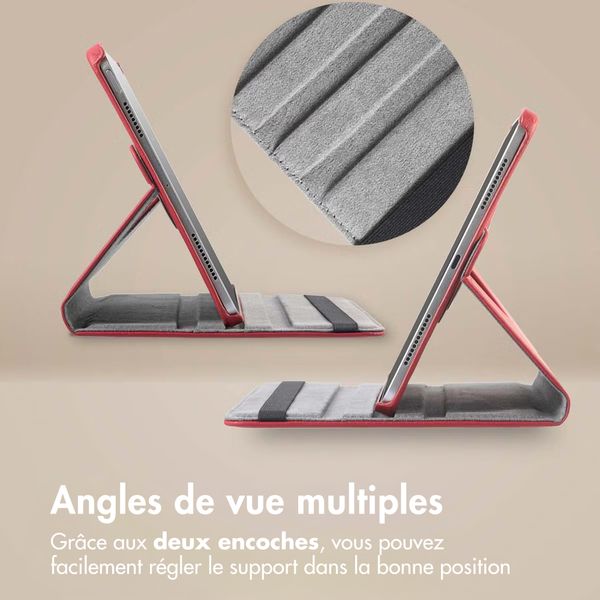 imoshion Coque tablette rotatif à 360° Samsung Galaxy Tab A11 / A9 8.7 pouces - Rouge