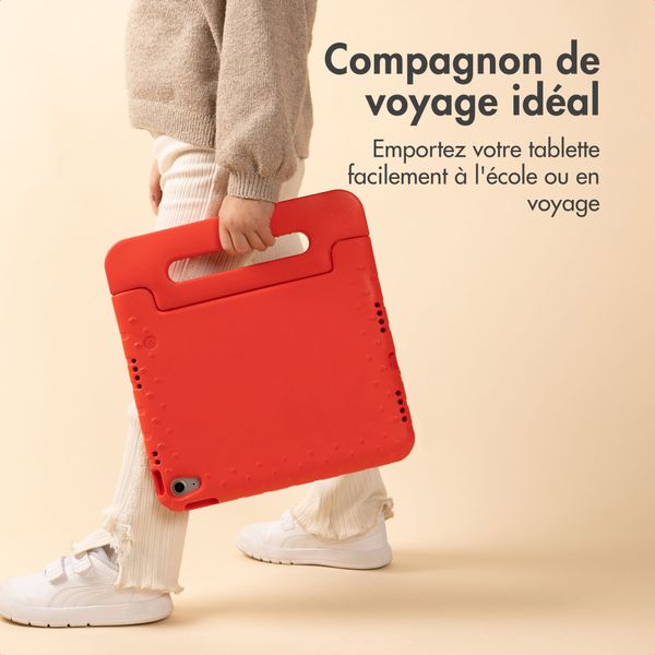 imoshion Coque kidsproof avec poignée Apple iPad 9 (2021) 10.2 pouces / iPad 8 (2020) 10.2 pouces / iPad 7 (2019) 10.2 pouces - Rouge