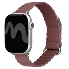 imoshion Bracelet magnétique en cuir synthétique Apple Watch | 44/45/46/49 mm - Rose
