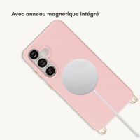 Selencia Coque arrière Rivièra avec MagSafe avec crochets amovibles Samsung Galaxy S25 FE - Sorbet Pink