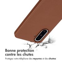 Accezz Coque arrière en cuir avec MagSafe Samsung Galaxy A36 / A56 - Sienna Brown