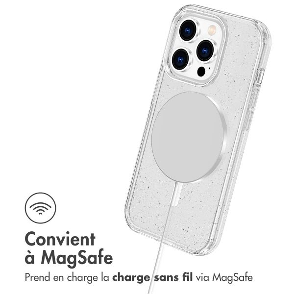 imoshion Coque Pailletée avec MagSafe Apple iPhone 13 Pro - Paillettes Transparent