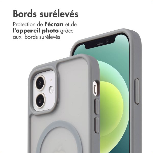 imoshion Coque Color Guard avec MagSafe Apple iPhone 12 (Pro) - Gris