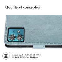 imoshion Étui de télephone portefeuille de luxe Motorola Moto G84 - Bleu clair