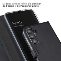Selencia Étui portefeuille en cuir véritable Samsung Galaxy S24 FE - Noir