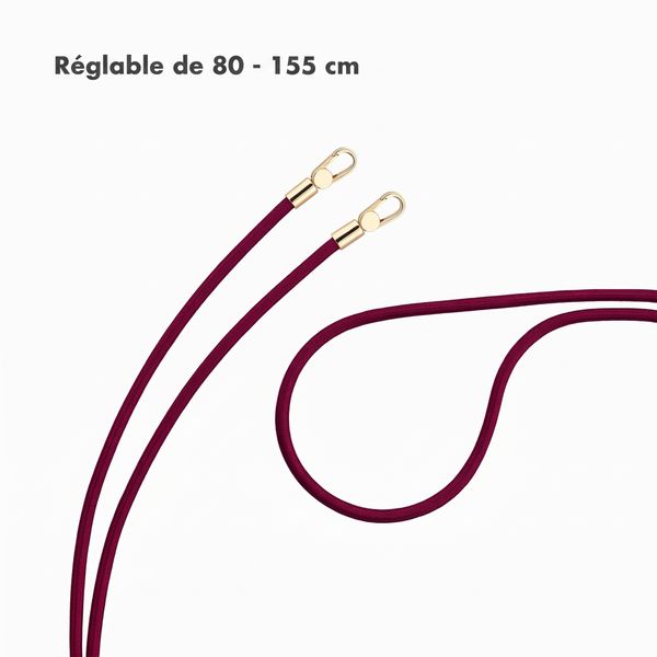 Selencia Cordon universel pour téléphone avec 2 crochets - réglable - Bold Burgundy