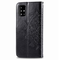 Etui de télephone portefeuille Mandala Samsung Galaxy A51 - Noir