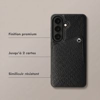 Selencia Coque Riva avec porte-cartes Samsung Galaxy S26 - Noir