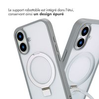 Accezz Coque Ring Stand avec MagSafe Apple iPhone 16 - Gris