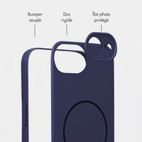 Accezz Coque Grip avec MagSafe Apple iPhone 17e / 16e - Bleu foncé