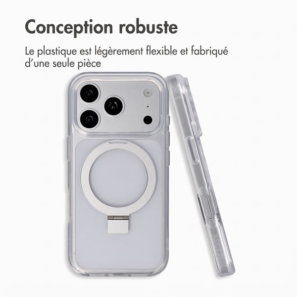 Accezz Coque Ring Stand avec MagSafe Apple iPhone 18 Pro Max / 17 Pro Max - Transparent