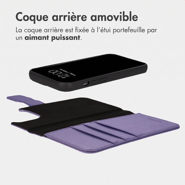 imoshion Étui portefeuille luxe 2-en-1 amovible Apple iPhone 13 Pro - Violet