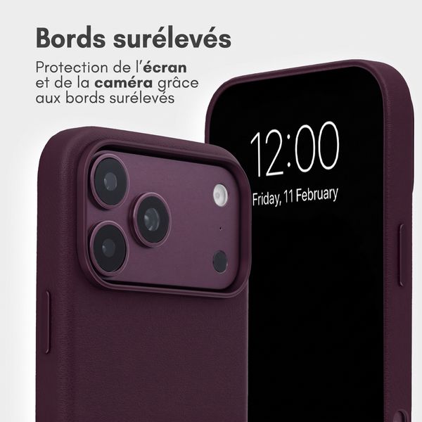 Accezz Étui de télephone portefeuille en cuir 2-en-1 avec MagSafe Apple iPhone 18 Pro Max / 17 Pro Max - Heath Purple