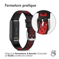 imoshion Bracelet sport silicone Fitbit Luxe - Black / Red