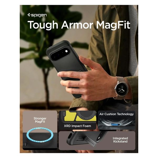 Spigen Coque Tough Armor MagSafe Google Pixel 11 - Black