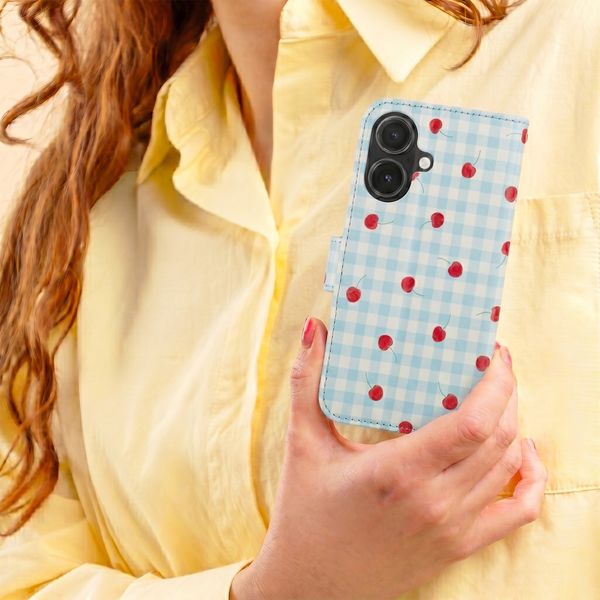 imoshion Étui de télephone portefeuille Design Apple iPhone 17 - Cherry Check