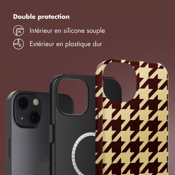 Selencia Coque arrière Vivid avec MagSafe Apple iPhone 13 - Pied-de-Poule