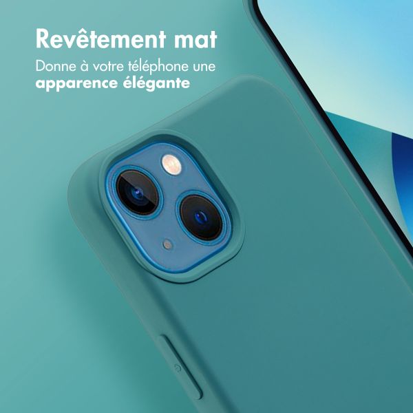 imoshion Coque arrière Color avec cordon amovible et MagSafe Apple iPhone 13 - Vert foncé