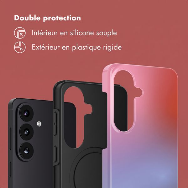 Selencia Coque arrière Vivid avec MagSafe Samsung Galaxy S26 FE - Gradient Soft Blush