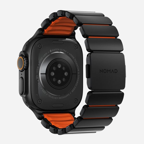 Nomad Bracelet Stratos Apple Watch | 44/45/46/49 mm - Ultra Orange / Black Titanium