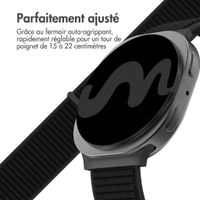 imoshion Bracelet en nylon Samsung Galaxy Watch 8 (40/44mm) / Classic (46mm) - Noir