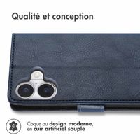 imoshion Étui de télephone portefeuille de luxe Apple iPhone 17 - Bleu foncé