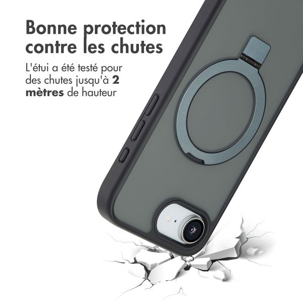 Accezz Coque Ring Stand avec MagSafe Apple iPhone 17e / 16e - Noir