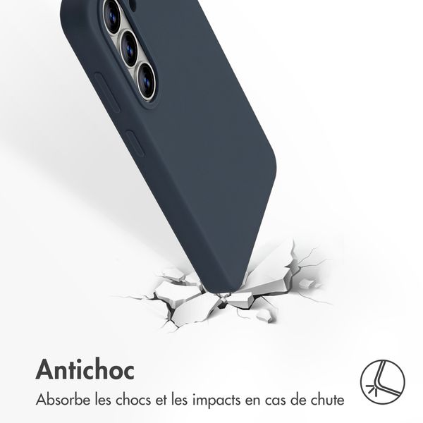 Accezz Coque Liquid Silicone Samsung Galaxy S26 - Bleu foncé